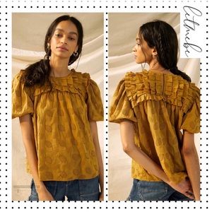 NWT Anthropologie x Let Me Be - Aiko Ruffled Blouse Top 8